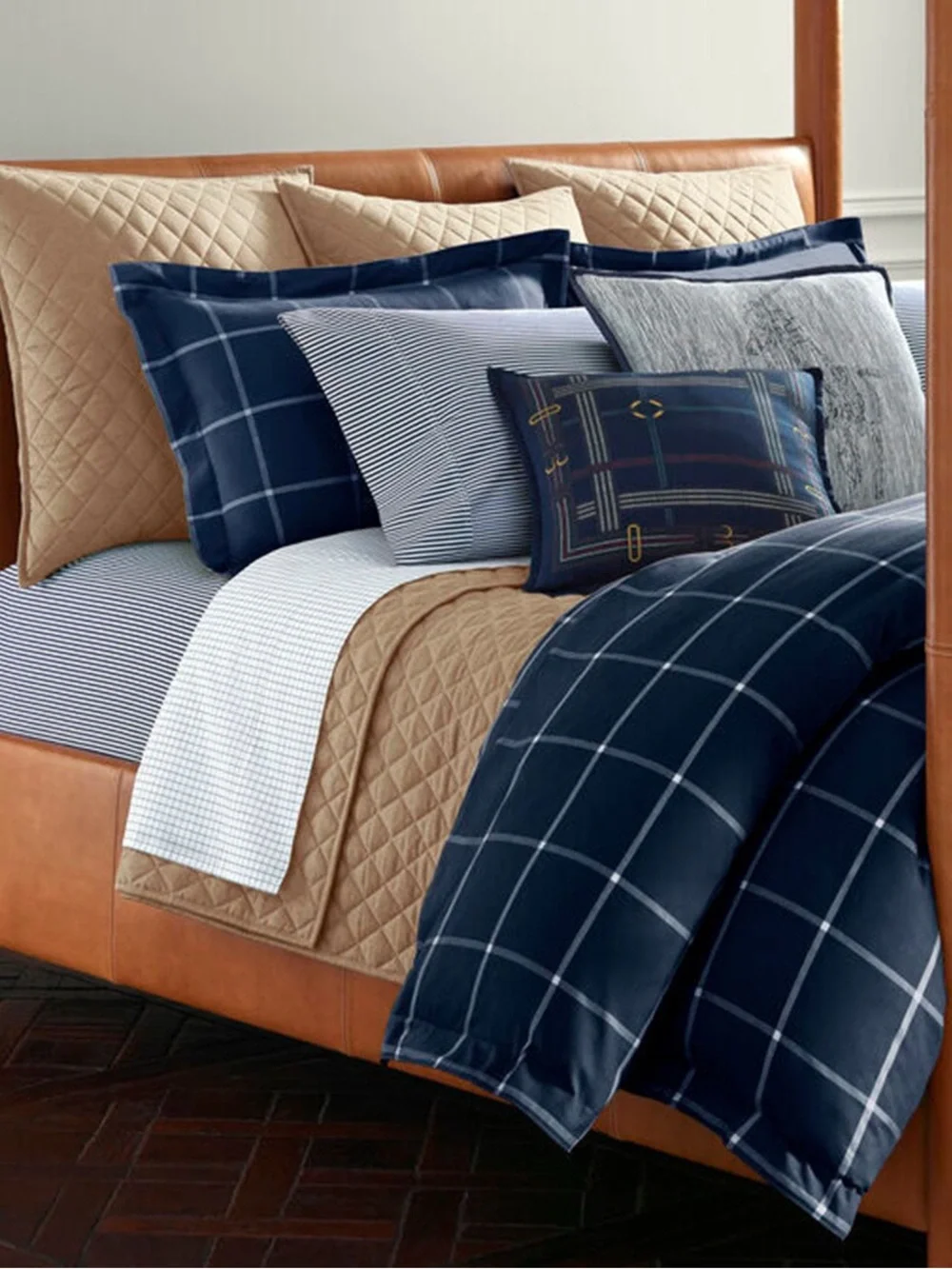Two Cromwell Quilted Euro Sham